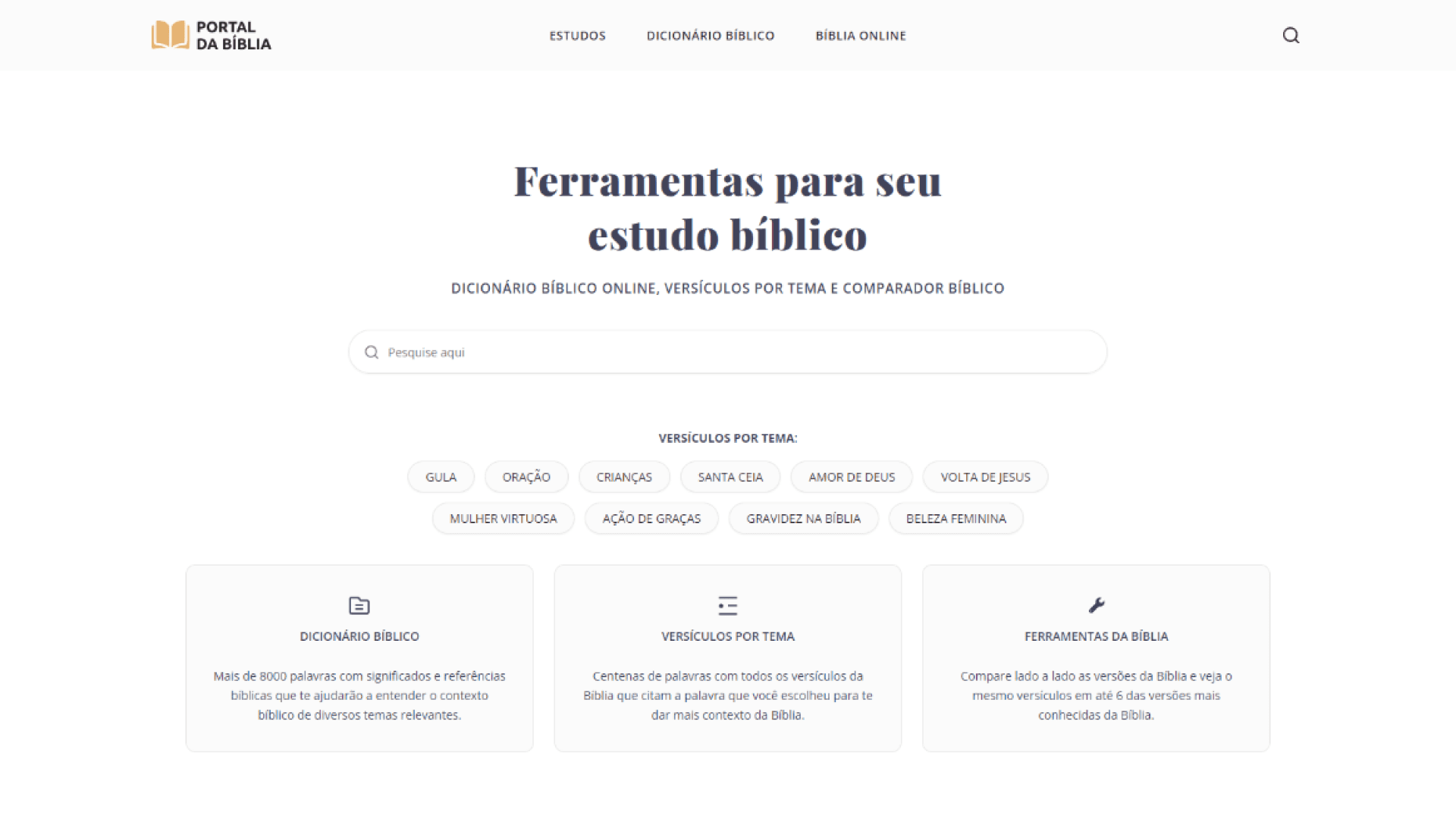 Screenshot of Portal da Bíblia